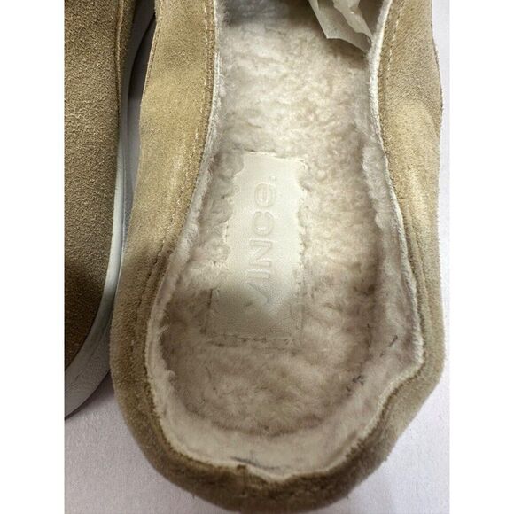 Vince Garvey II Lamb Fur Shearling Mules Slip-On Sneaker Tan Taupe Size 8.5 - Picture 3 of 6